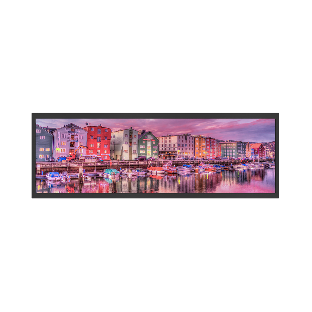 38 inch stretched bar lcd display - front