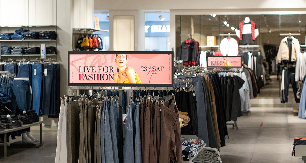 Image of clothing shop in modern mall